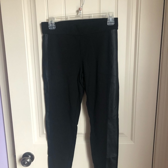 Dynamite Black Leggings with Faux Leather - Picture 1 of 1